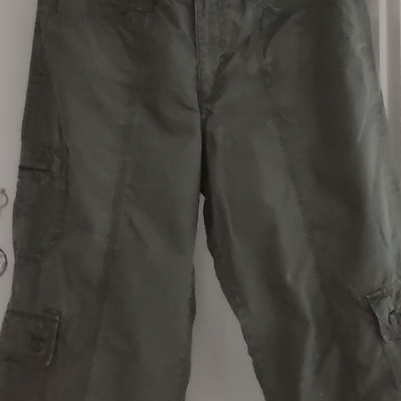 Eddie Bauer Ripstop Cargo Shorts & cropped Pants say 12 but Plus sized really - Picture 8 of 17